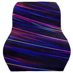 Nightlife Neon Techno Black Lamp Motion Green Street Dark Blurred Move Abstract Velocity Evening Tim Car Seat Back Cushion  by Vaneshart