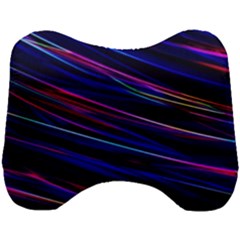 Nightlife Neon Techno Black Lamp Motion Green Street Dark Blurred Move Abstract Velocity Evening Tim Head Support Cushion by Vaneshart