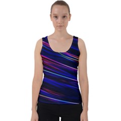 Nightlife Neon Techno Black Lamp Motion Green Street Dark Blurred Move Abstract Velocity Evening Tim Velvet Tank Top by Vaneshart