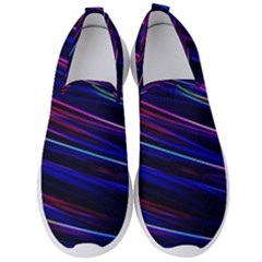 Nightlife Neon Techno Black Lamp Motion Green Street Dark Blurred Move Abstract Velocity Evening Tim Men s Slip On Sneakers