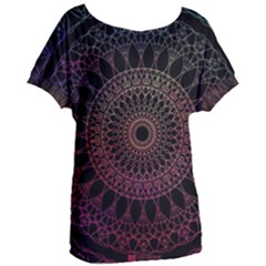 Mandala Fractal Pattern Women s Oversized Tee by Vaneshart