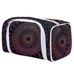 Mandala Fractal Pattern Toiletries Pouch by Vaneshart