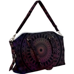 Mandala Fractal Pattern Canvas Crossbody Bag