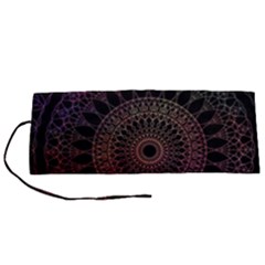 Mandala Fractal Pattern Roll Up Canvas Pencil Holder (s)