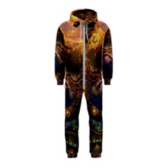 Fractal Cg Computer Graphics Sphere Fractal Art Water Organism Macro Photography Art Space Earth  Hooded Jumpsuit (kids) by Vaneshart