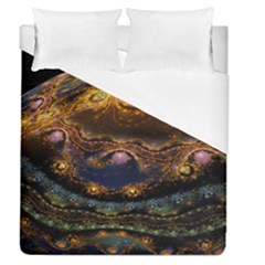 Fractal Cg Computer Graphics Sphere Fractal Art Water Organism Macro Photography Art Space Earth  Duvet Cover (queen Size) by Vaneshart