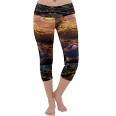 Fractal Cg Computer Graphics Sphere Fractal Art Water Organism Macro Photography Art Space Earth  Capri Yoga Leggings by Vaneshart