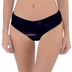 Light Sky Skyline Night Star Milky Way Cosmos Spiral City Skyscraper Urban Cityscape Dark San Franci Reversible Classic Bikini Bottoms by Vaneshart