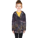 Light Sky Skyline Night Star Milky Way Cosmos Spiral City Skyscraper Urban Cityscape Dark San Franci Kids  Double Breasted Button Coat View1