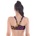 Creative Abstract Structure Texture Flower Pattern Black Material Textile Art Colors Design  Plunge Bikini Top View2