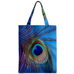 Nature Bird Wing Texture Animal Male Wildlife Decoration Pattern Line Green Color Blue Colorful Zipper Classic Tote Bag by Vaneshart