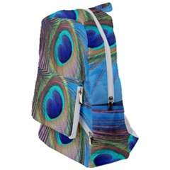 Nature Bird Wing Texture Animal Male Wildlife Decoration Pattern Line Green Color Blue Colorful Travelers  Backpack by Vaneshart