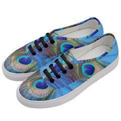 Nature Bird Wing Texture Animal Male Wildlife Decoration Pattern Line Green Color Blue Colorful Women s Classic Low Top Sneakers by Vaneshart