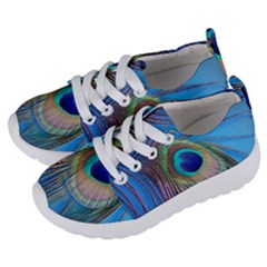 Nature Bird Wing Texture Animal Male Wildlife Decoration Pattern Line Green Color Blue Colorful Kids  Lightweight Sports Shoes by Vaneshart