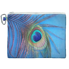 Nature Bird Wing Texture Animal Male Wildlife Decoration Pattern Line Green Color Blue Colorful Canvas Cosmetic Bag (xxl) by Vaneshart