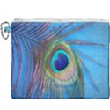 Nature Bird Wing Texture Animal Male Wildlife Decoration Pattern Line Green Color Blue Colorful Canvas Cosmetic Bag (XXXL) View1