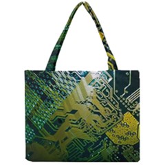 Laptop Computer Technology Leaf Line Green Biology Communication Electronics Illustration Informatio Mini Tote Bag by Vaneshart