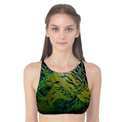 Laptop Computer Technology Leaf Line Green Biology Communication Electronics Illustration Informatio Tank Bikini Top by Vaneshart