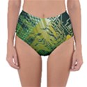 Laptop Computer Technology Leaf Line Green Biology Communication Electronics Illustration Informatio Reversible High-Waist Bikini Bottoms View1