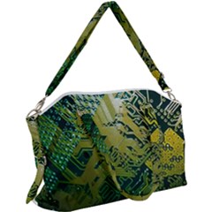 Laptop Computer Technology Leaf Line Green Biology Communication Electronics Illustration Informatio Canvas Crossbody Bag