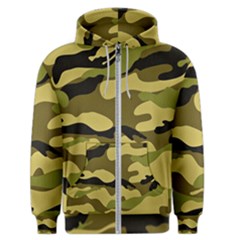 Fabric Army Camo Pattern Men s Zipper Hoodie by Vaneshart