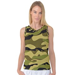 Fabric Army Camo Pattern Women s Basketball Tank Top by Vaneshart