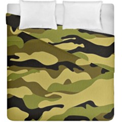 Fabric Army Camo Pattern Duvet Cover Double Side (king Size) by Vaneshart