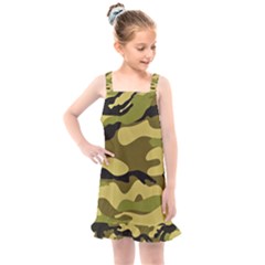 Fabric Army Camo Pattern Kids  Overall Dress by Vaneshart