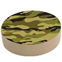 Fabric Army Camo Pattern Wooden Bottle Opener (Round) View1