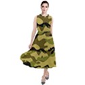 Fabric Army Camo Pattern Round Neck Boho Dress View1