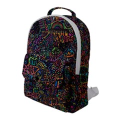 Awesome Abstract Pattern Flap Pocket Backpack (large) by Vaneshart