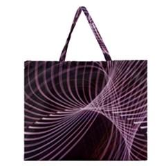 Light Sunlight Spiral Flower Line Color Electricity Circle Lightpaint Symmetry Shape  Macro   Zipper Large Tote Bag by Vaneshart