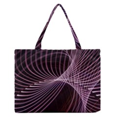 Light Sunlight Spiral Flower Line Color Electricity Circle Lightpaint Symmetry Shape  Macro   Zipper Medium Tote Bag by Vaneshart