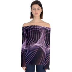 Light Sunlight Spiral Flower Line Color Electricity Circle Lightpaint Symmetry Shape  Macro   Off Shoulder Long Sleeve Top