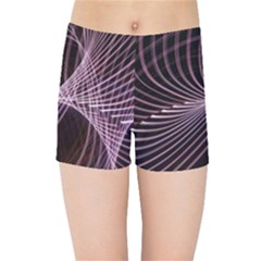 Light Sunlight Spiral Flower Line Color Electricity Circle Lightpaint Symmetry Shape  Macro   Kids  Sports Shorts by Vaneshart