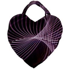 Light Sunlight Spiral Flower Line Color Electricity Circle Lightpaint Symmetry Shape  Macro   Giant Heart Shaped Tote by Vaneshart