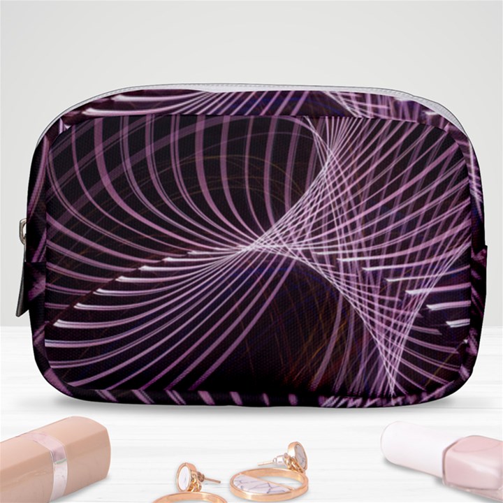 Light Sunlight Spiral Flower Line Color Electricity Circle Lightpaint Symmetry Shape  Macro   Make Up Pouch (Small)