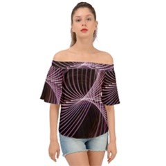 Light Sunlight Spiral Flower Line Color Electricity Circle Lightpaint Symmetry Shape  Macro   Off Shoulder Short Sleeve Top