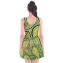 Texture Leaf Pattern Line Green Color Colorful Yellow Circle Ornament Font Art Illustration Design  Scoop Neck Skater Dress View2