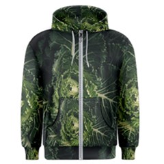 Plant Leaf Flower Green Produce Vegetable Botany Flora Cabbage Macro Photography Flowering Plant Men s Zipper Hoodie by Vaneshart