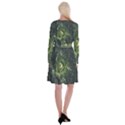 Plant Leaf Flower Green Produce Vegetable Botany Flora Cabbage Macro Photography Flowering Plant Long Sleeve Velvet Front Wrap Dress View2