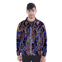 Vintage Retro Texture Decoration Pattern Color Circle Ornament Art Design Bright Symmetry Style  Men s Windbreaker by Vaneshart