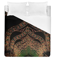 Light Night Christmas Christmas Decoration Symmetry Fantasia Oropesadelmar Castelln Iluminacin Bombi Duvet Cover (queen Size) by Vaneshart