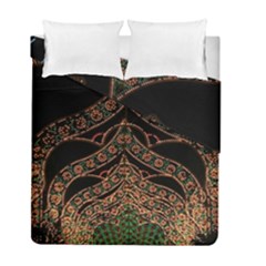 Light Night Christmas Christmas Decoration Symmetry Fantasia Oropesadelmar Castelln Iluminacin Bombi Duvet Cover Double Side (full/ Double Size) by Vaneshart