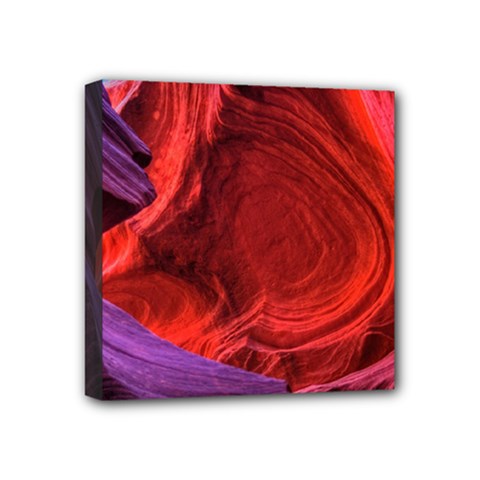 Flower Purple Petal Red Color Pink Hdr Magenta Lowerantelopecanyon Antelopecanyon Macro Photography Mini Canvas 4  X 4  (stretched) by Vaneshart