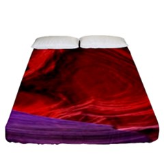 Flower Purple Petal Red Color Pink Hdr Magenta Lowerantelopecanyon Antelopecanyon Macro Photography Fitted Sheet (king Size) by Vaneshart