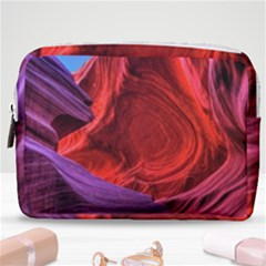 Flower Purple Petal Red Color Pink Hdr Magenta Lowerantelopecanyon Antelopecanyon Macro Photography Make Up Pouch (medium) by Vaneshart