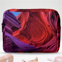 Flower Purple Petal Red Color Pink Hdr Magenta Lowerantelopecanyon Antelopecanyon Macro Photography Make Up Pouch (large) by Vaneshart