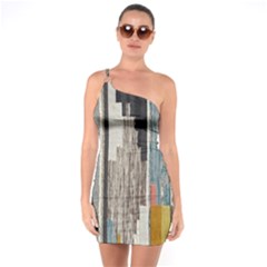 Abstract Pattern One Soulder Bodycon Dress by Vaneshart