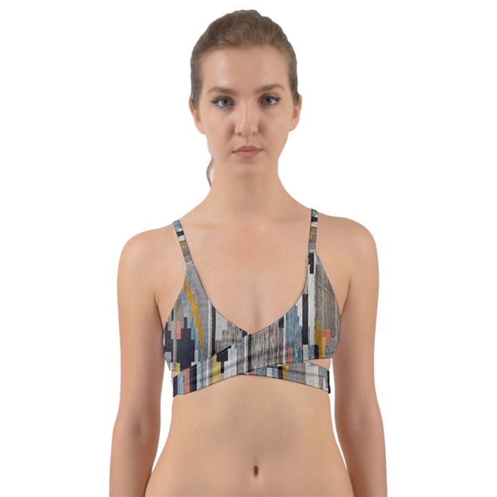 Abstract Pattern Wrap Around Bikini Top